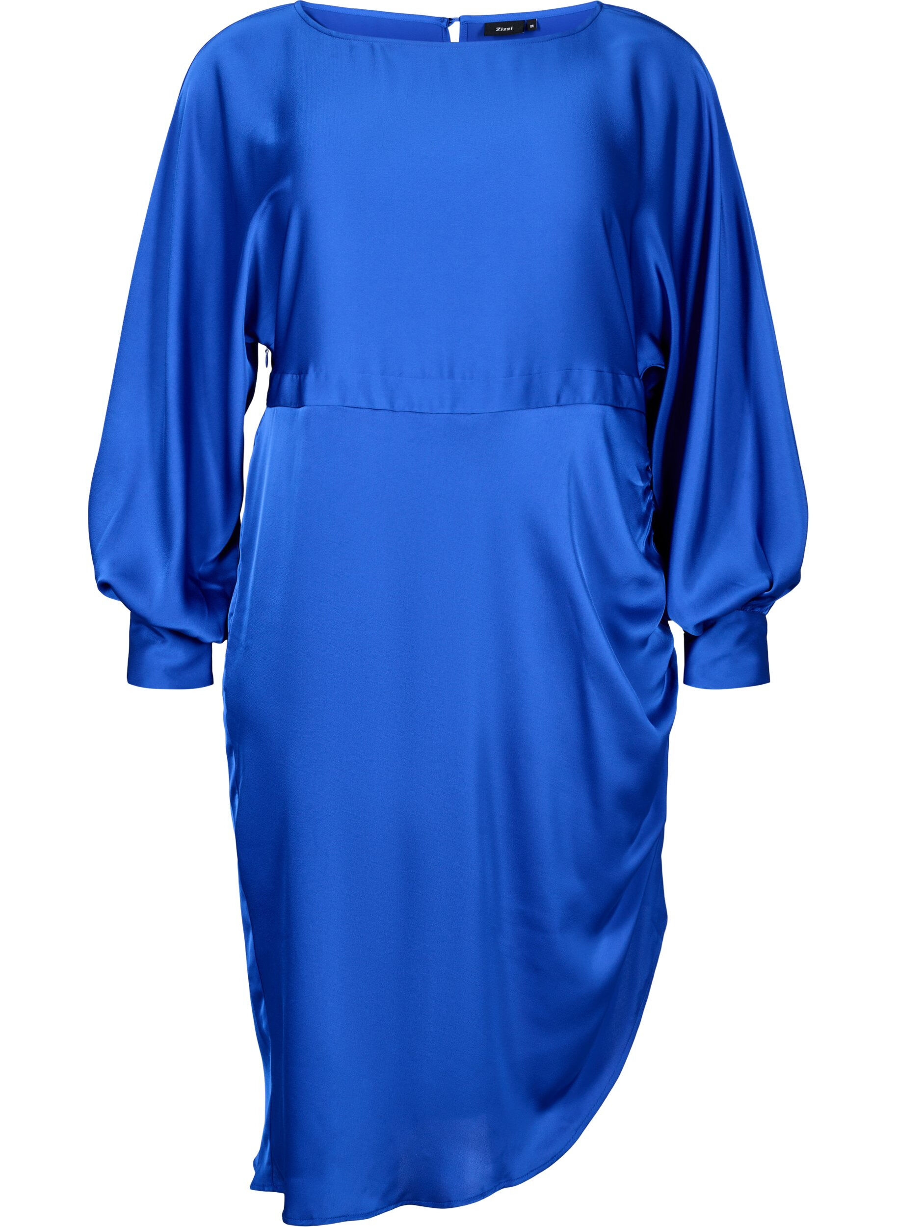 Zizzi Satynowa sukienka z bufiastymi rekawami, Surf the web, Packshot image number 0