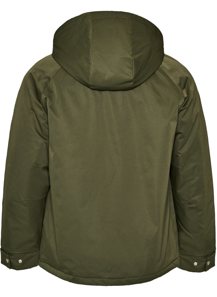 Parka z podszewka i odpinana kapturka, Zielony, Packshot image number 1