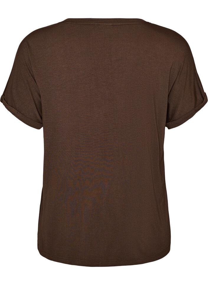 Podstawowa koszulka na ramiaczkach z V-wycieciem z wiskozy, Brązowy, Packshot image number 1
