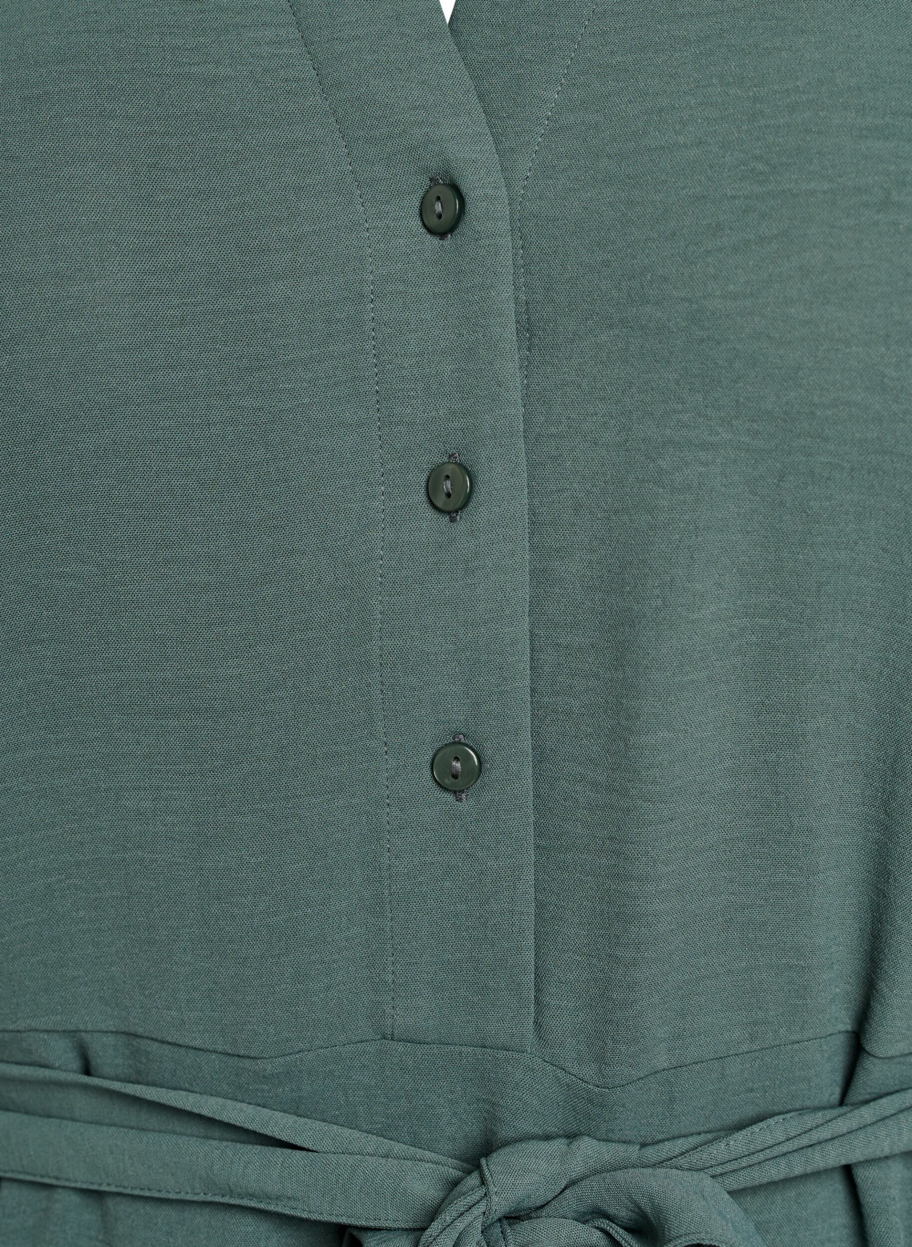 Zizzi Sukienka midi z pasem do zawiazania, Zielony, Packshot image number 2