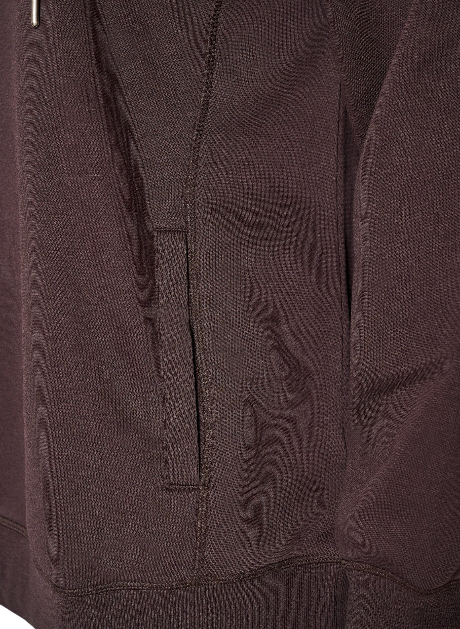 ZizziBluza z wysokim kolnierzem i kieszeniami, Brązowy, Packshot image number 3