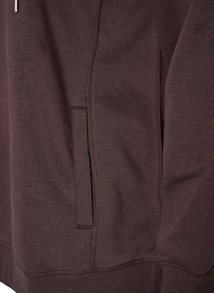 Bluza z wysokim kolnierzem i kieszeniami, Brązowy, Packshot image number 3