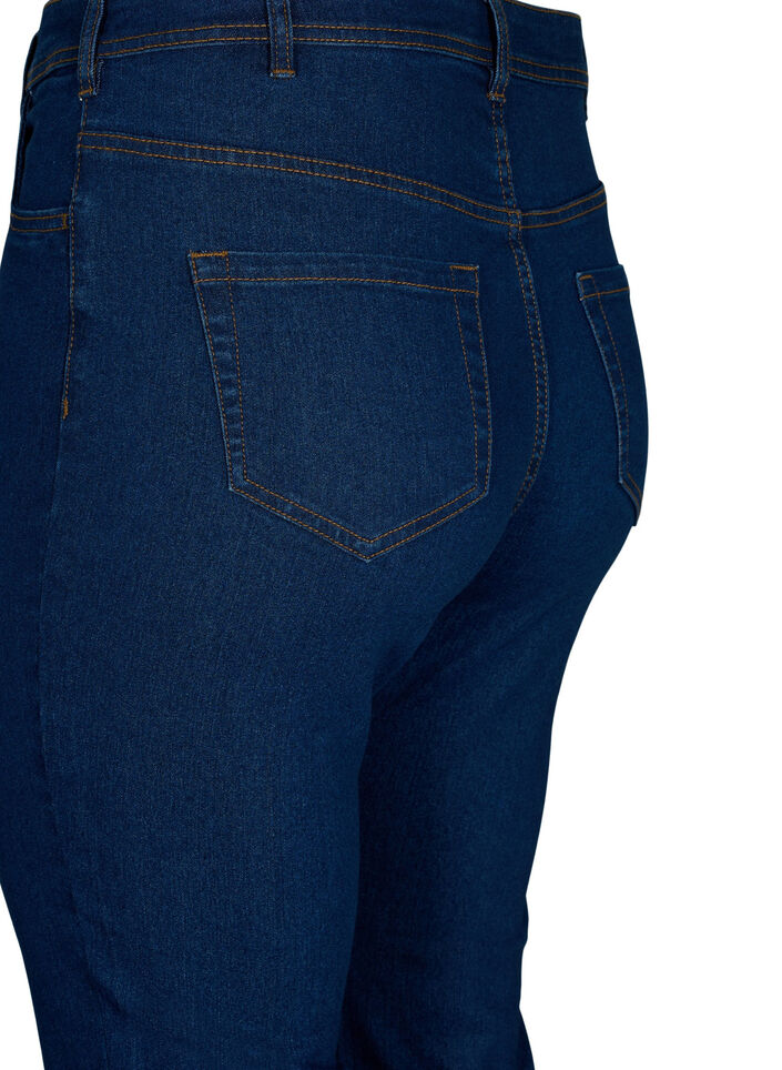 Jeansy o wysokiej talii z rozcieciem na buty, Niebieskie, Packshot image number 3