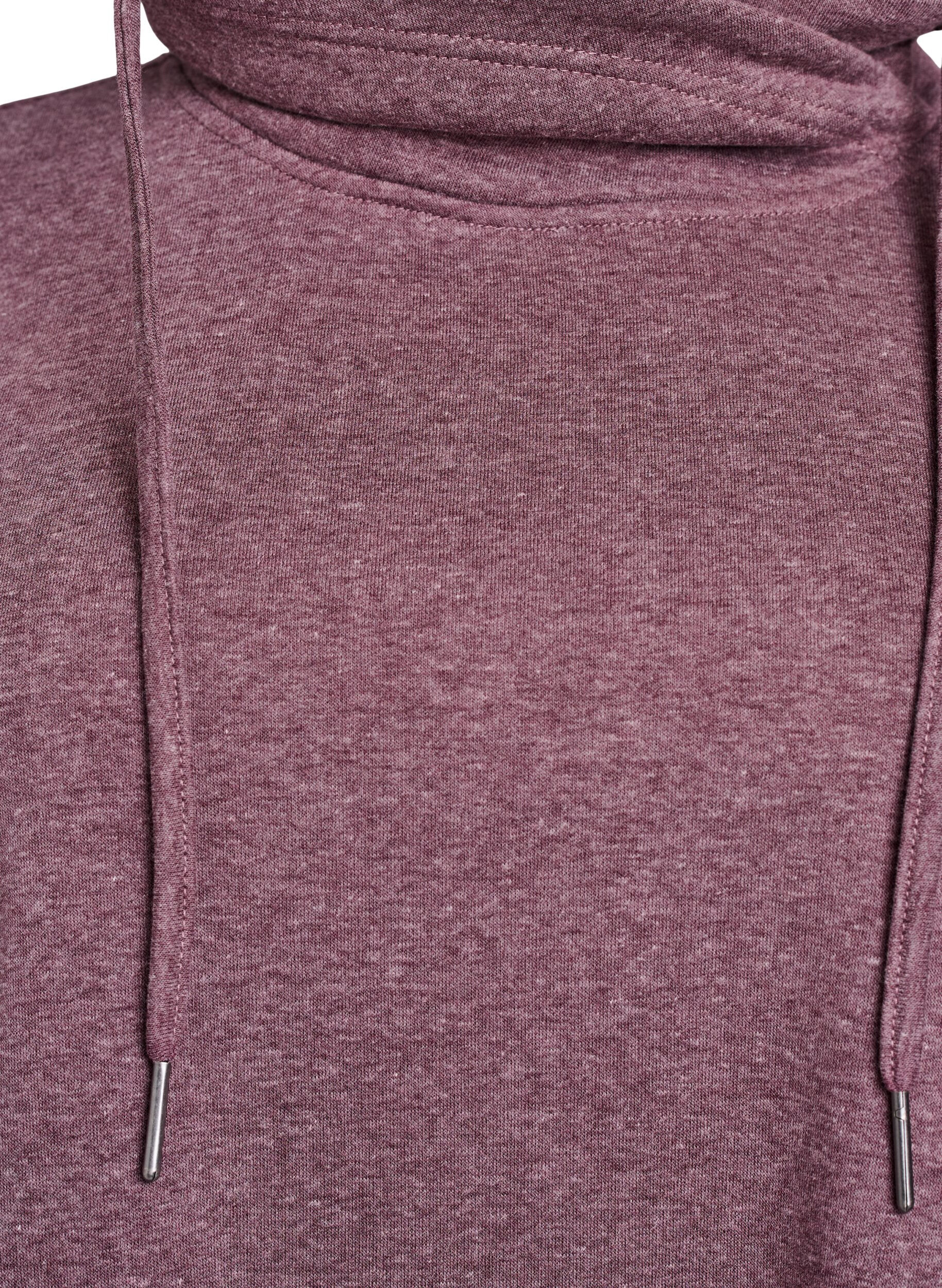 Zizzi FLASH - Kr&oacute;tka dresowa sukienka z wysokim kolnierzem i kieszeniami, Czerwony, Packshot image number 2