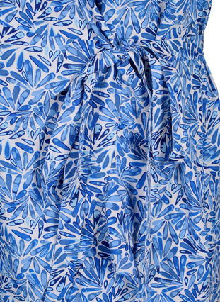 Flash - Kopertowa sukienka z krótkim rekawem, White Blue AOP, Packshot image number 3