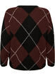 Kardigan w krate argyle, Czarne, Packshot image number 1