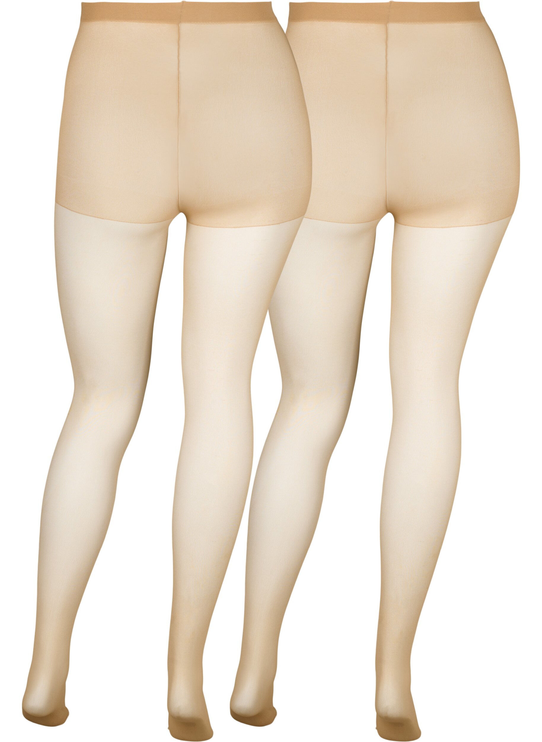 Zizzi2-pack rajstopy o gestosci 20 DEN, Clear, Packshot image number 1