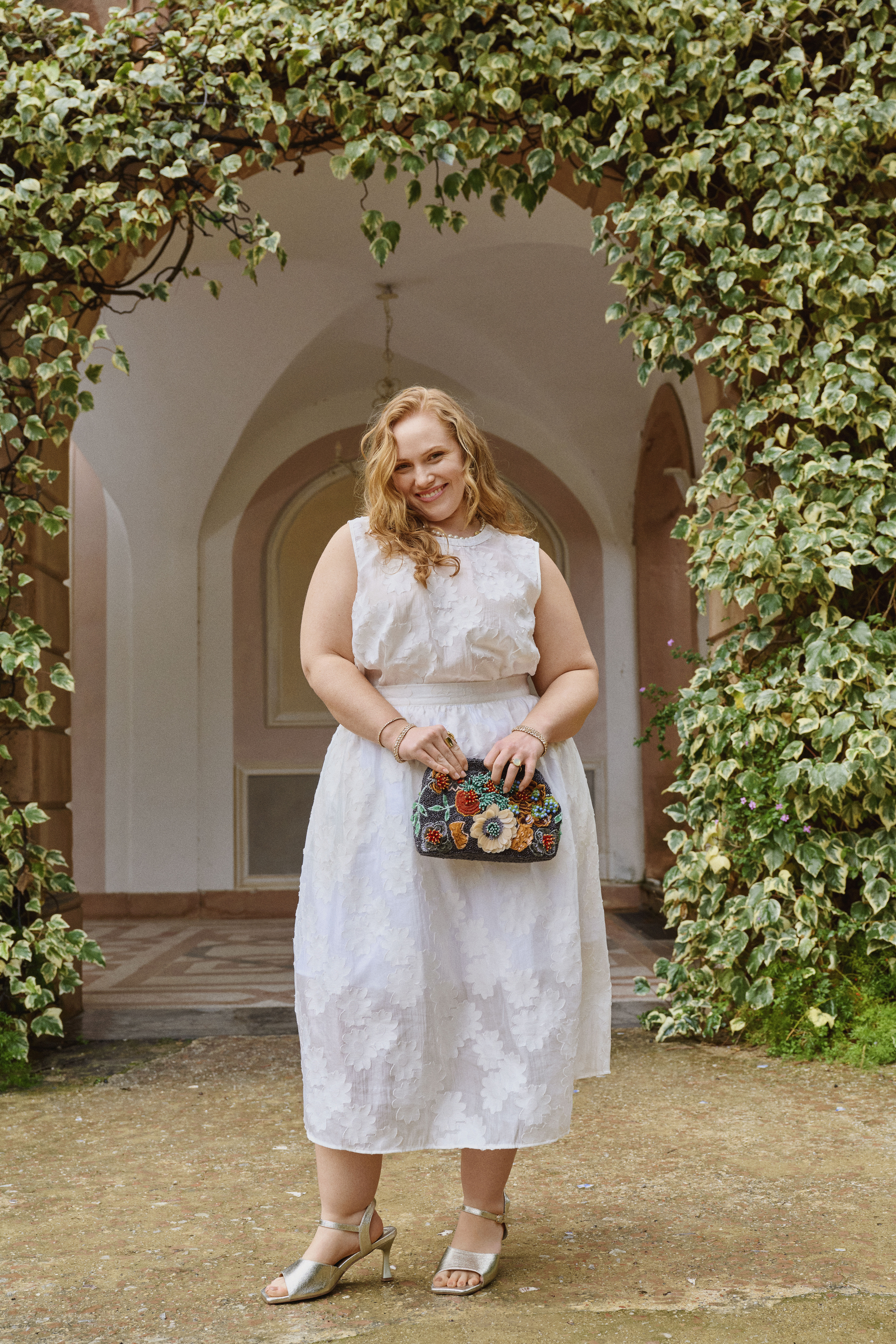 Zizzi Biały komplet w kwiaty, , Model