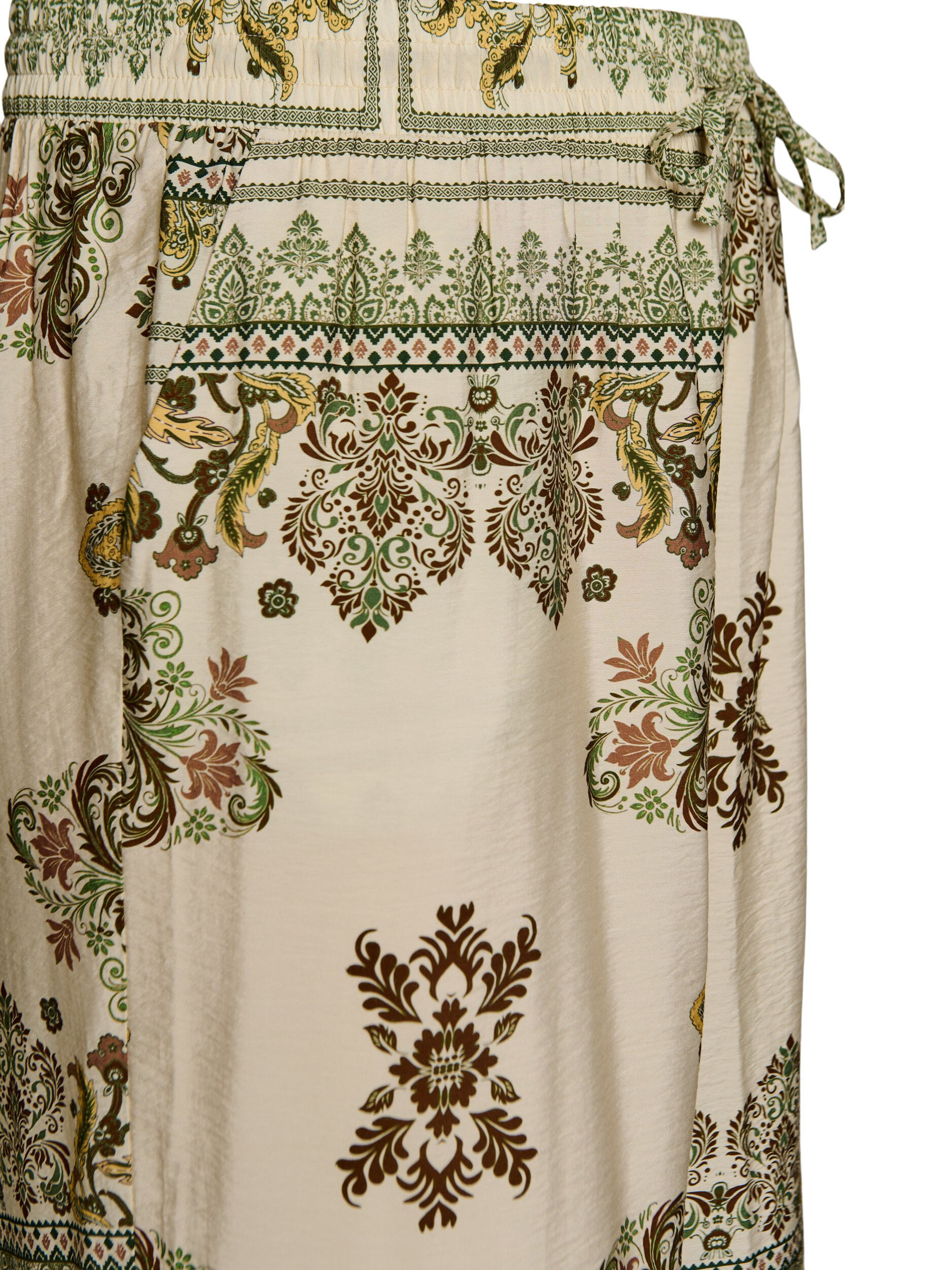 Zizzi Spodnie wzorzyste, szerokie, Zielony, Packshot image number 2