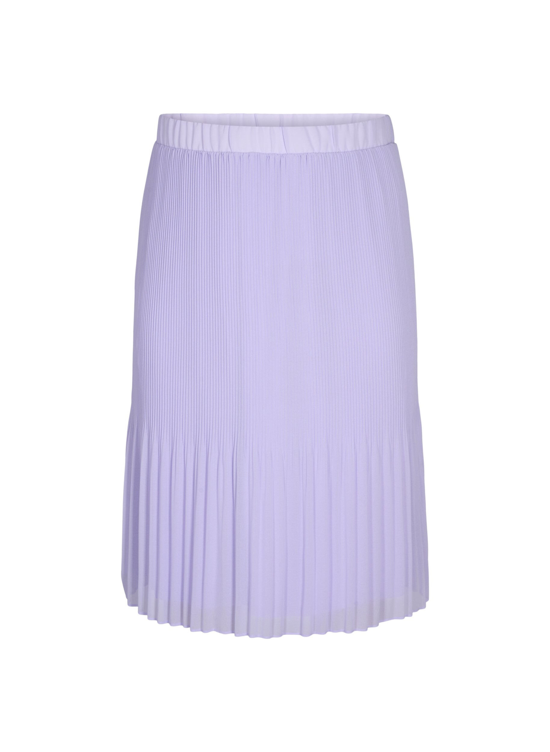 Zizzi Plisowana sp&oacute;dnica midi, Lavender SOLID, Packshot image number 0