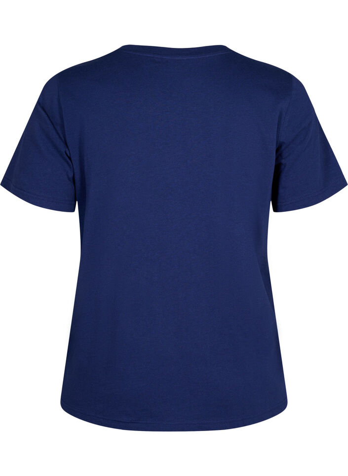 Bawelniana koszulka z okraglym dekoltem i nadrukiem, Medieval B.W. Hearts, Packshot image number 1