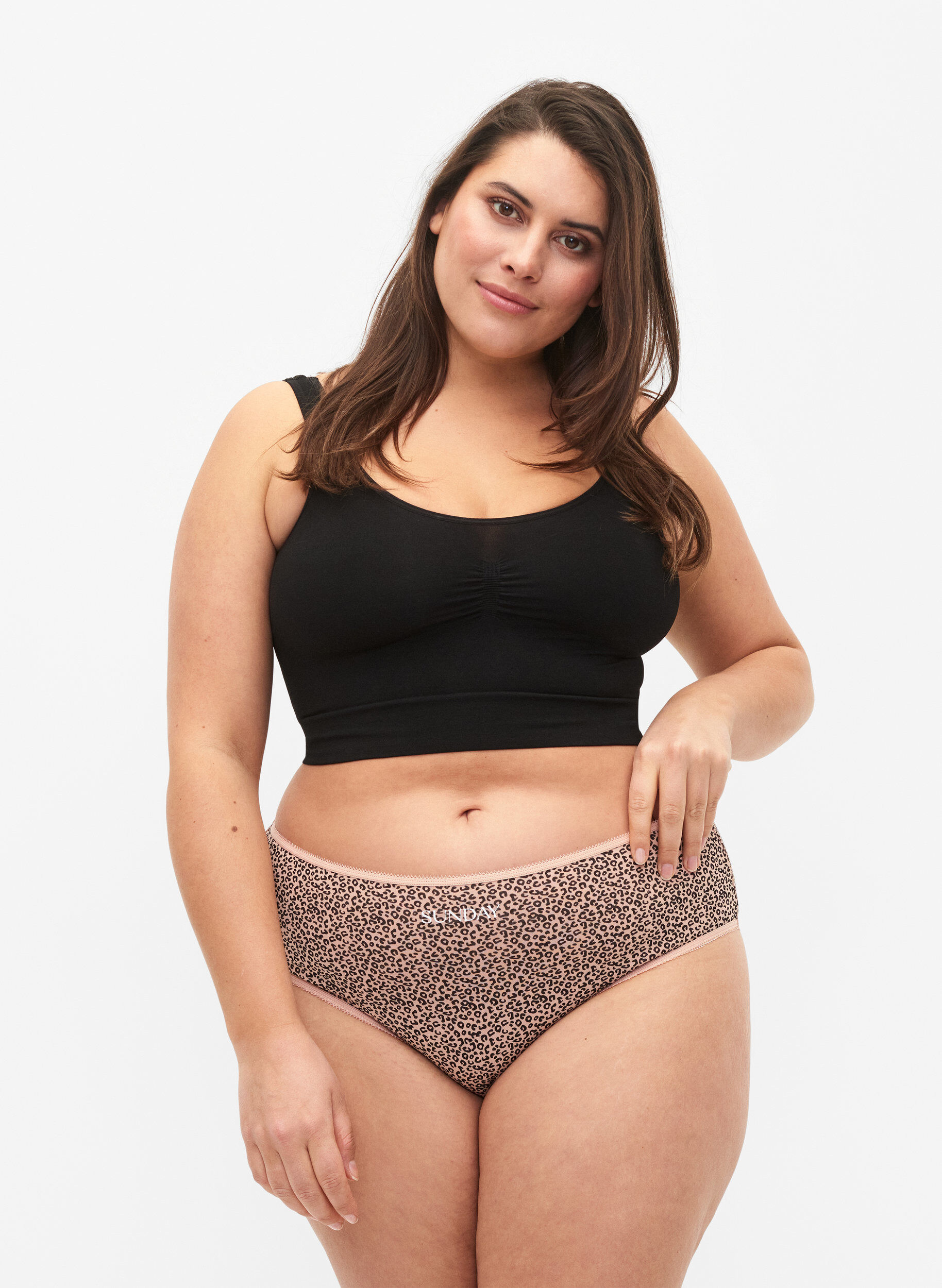 Zizzi 7-pack figi damskie z normalnym stanem, Blue Multi Pack , Model image number 0