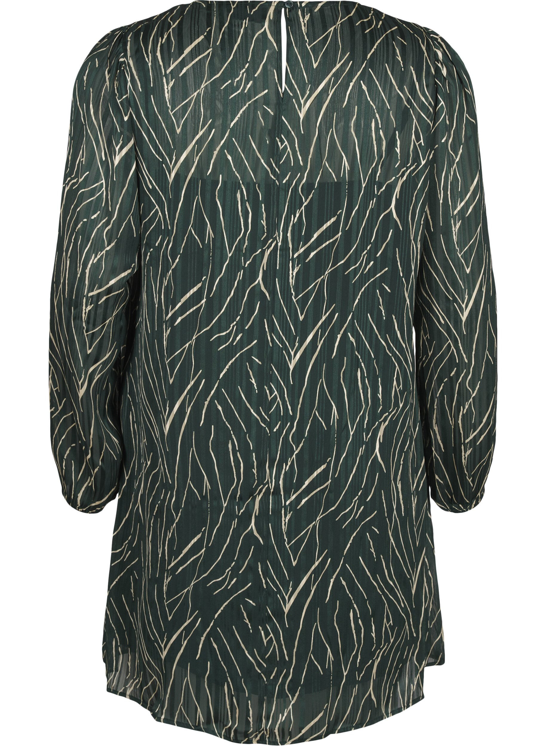 Zizzi Kr&oacute;tka sukienka z nadrukiem i okraglym dekoltem, Scarab Safari AOP, Packshot image number 1