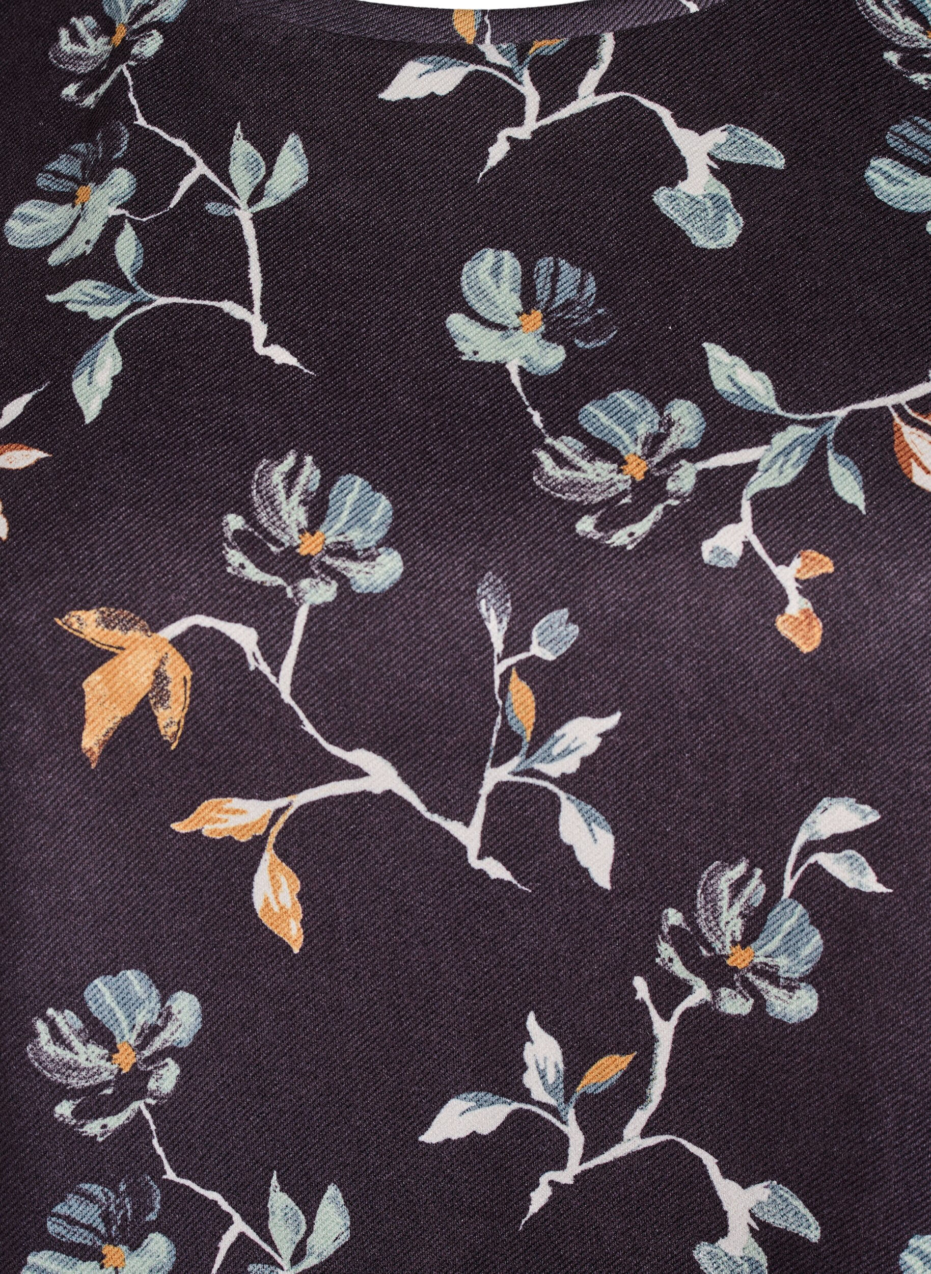 Zizzi Kr&oacute;tka sukienka o kroju trapezowym z rekawami 7/8, Czarne, Packshot image number 2