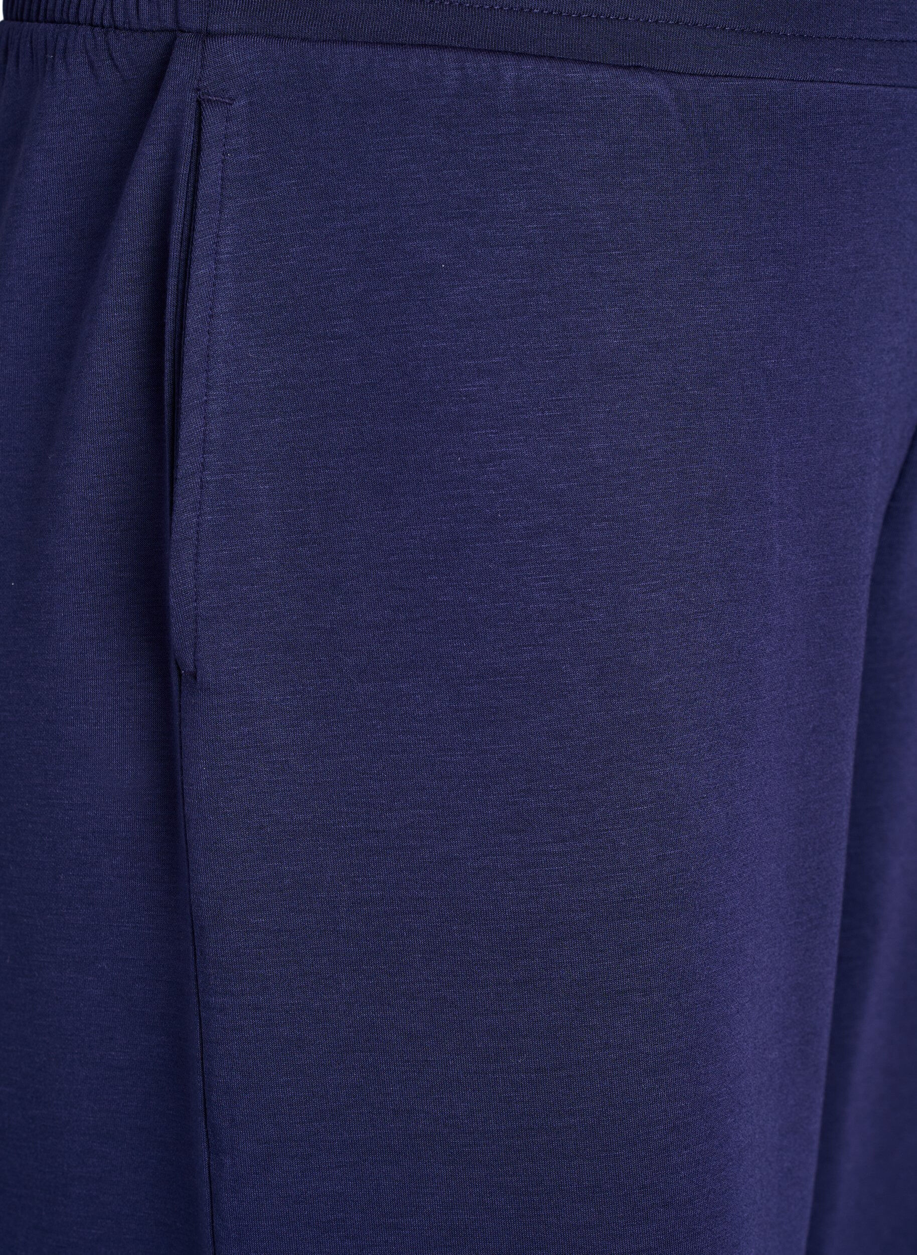 Zizzi Spodnie 7/8 z modalu z kieszeniami, Niebieskie, Packshot image number 2