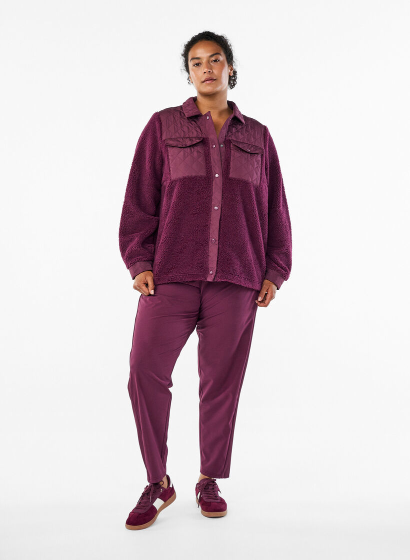 Lekkie spodnie treningowe z kieszeniami, Czerwony, Model image number 0