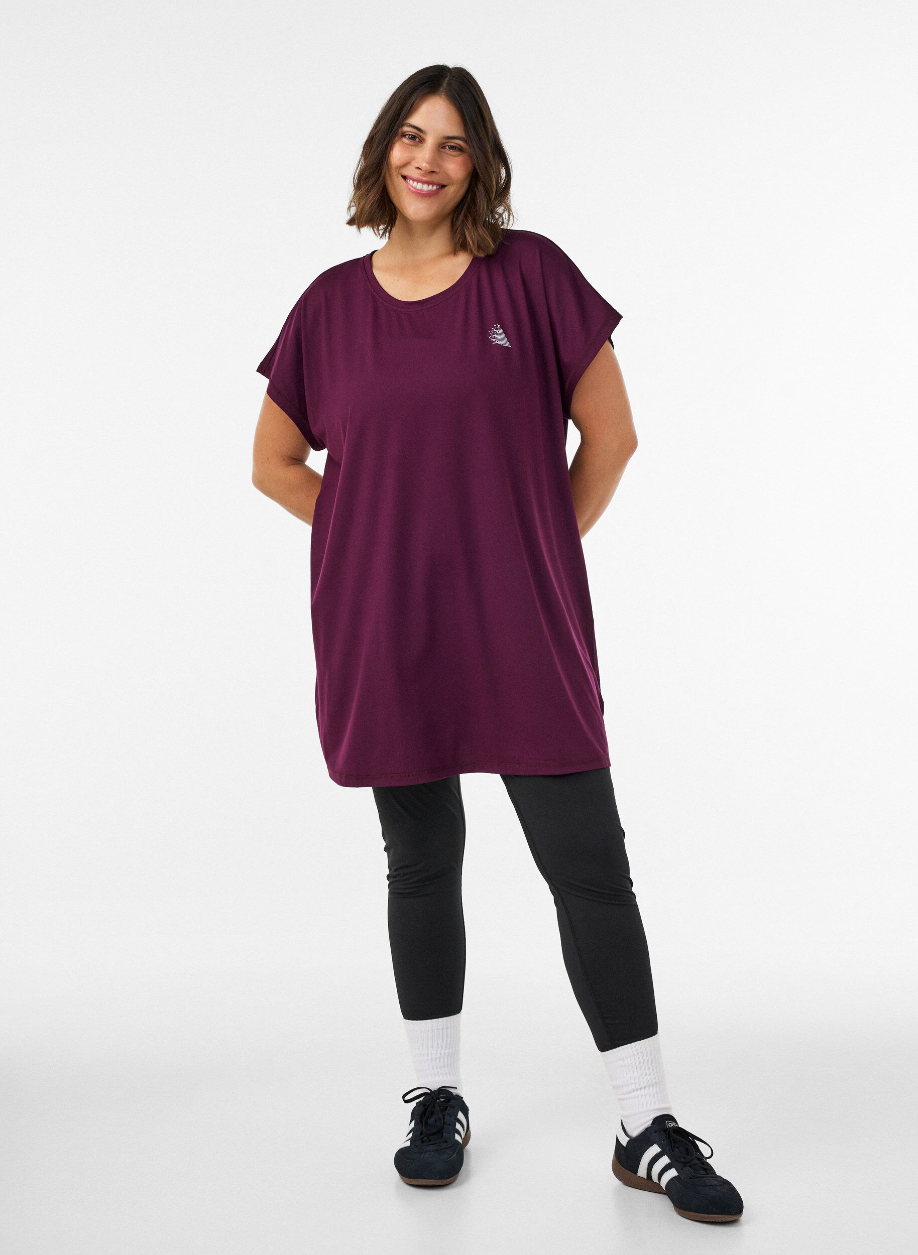 ZizziDlugi t-shirt treningowy, Fioletowy, Model image number 1