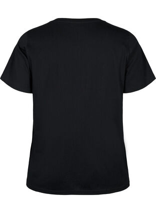 Koszulka z bawelny organicznej z nadrukiem, Black W. Be G. Foil, Packshot image number 1