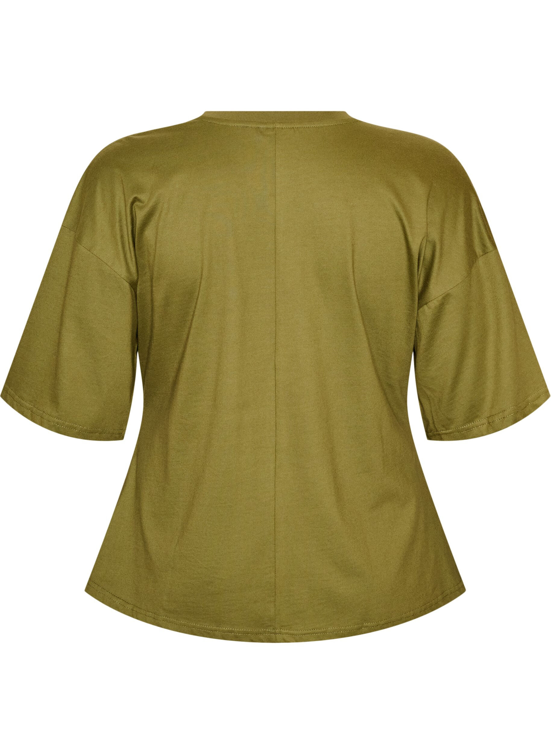 ZizziT-shirt z drapowaniem, Zielony, Packshot image number 1