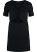 Krótka sukienka z wycieciem, Black, Packshot image number 0