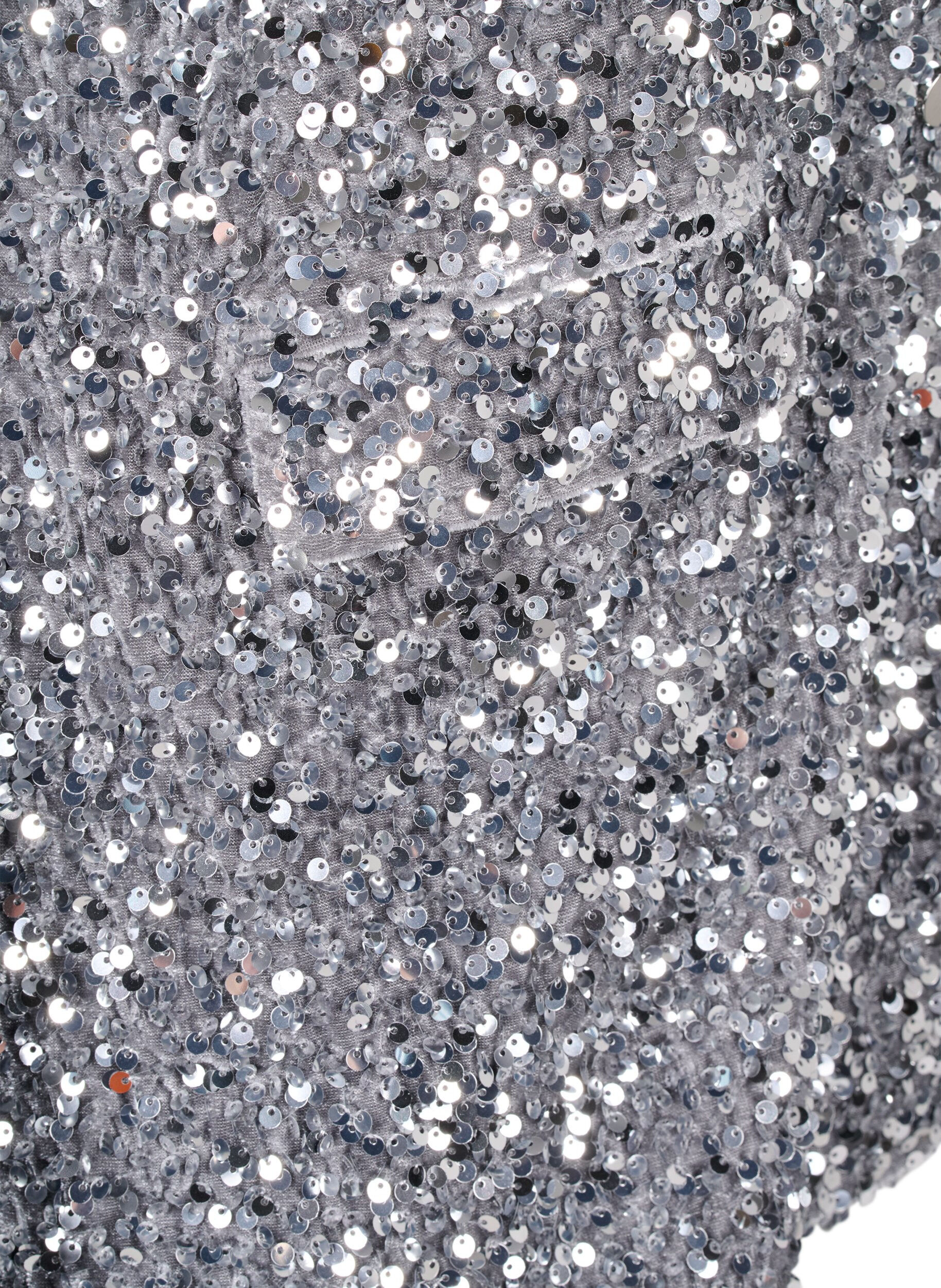 Zizzi Marynarka z cekinami i kieszeniami, Silver, Packshot image number 3