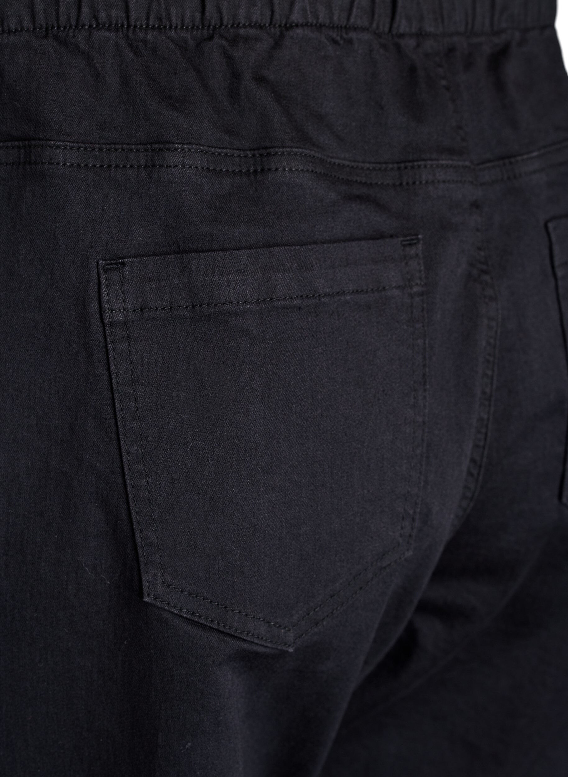 ZizziJeansowe joggery z kieszeniami, Czarne, Packshot image number 3
