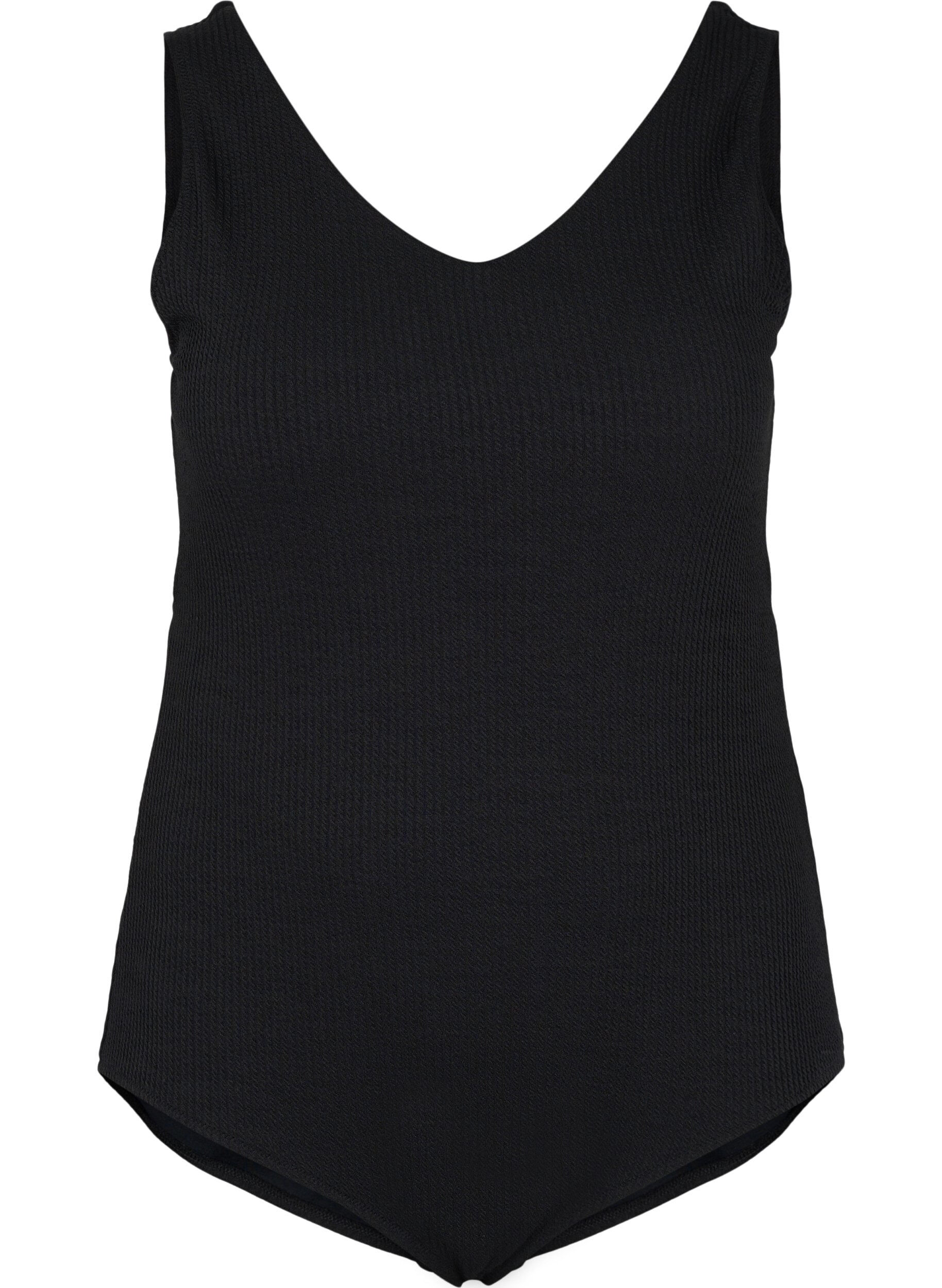 Zizzi Swimsuit with cross back, Black, Packshot image number 0