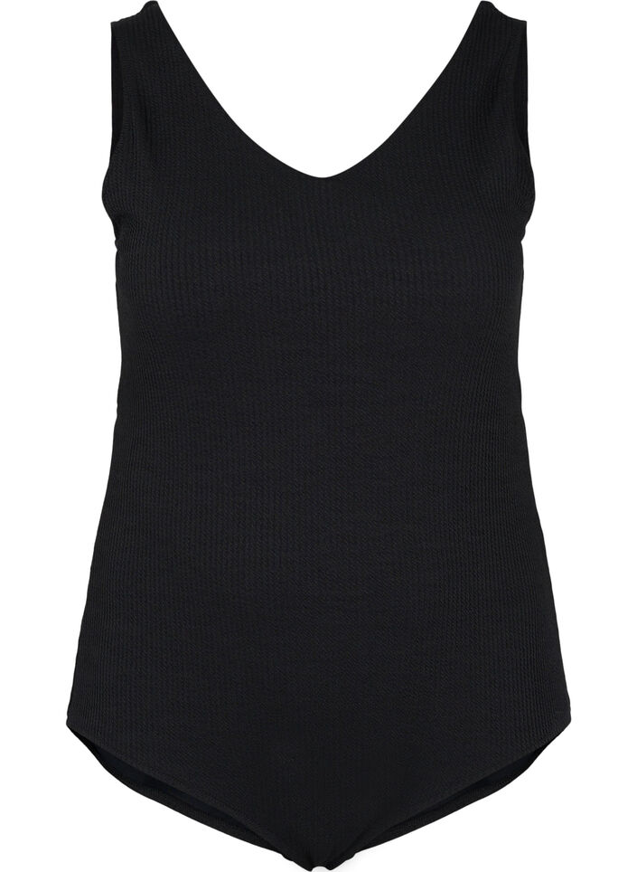 Swimsuit with cross back, Black, Packshot image number 0