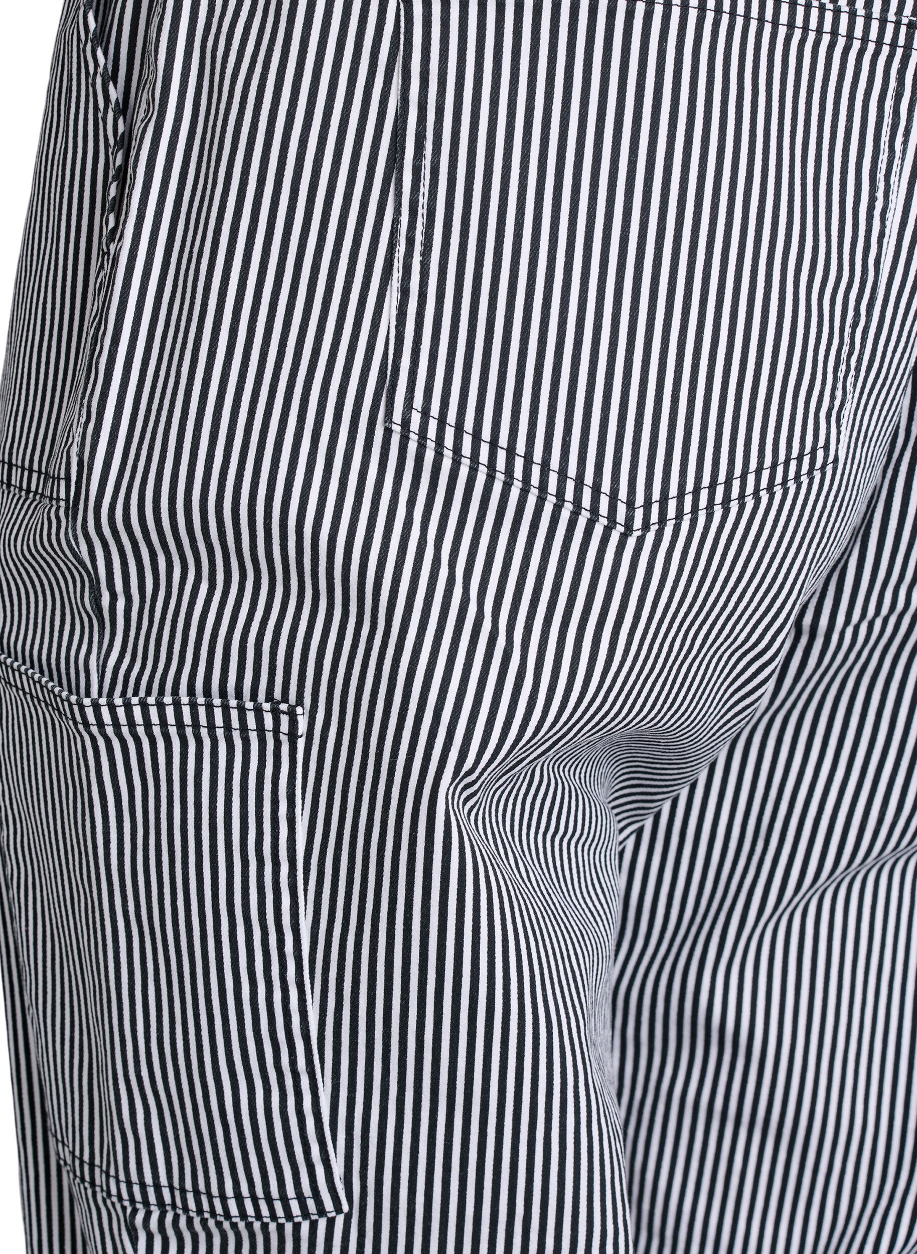 Zizzi  Jeansy cargo z wysokim stanem w paski, Czarne, Packshot image number 3