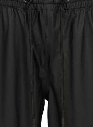Spodnie przeciwdeszczowe z gumka i sznurkiem, Black, Packshot image number 2