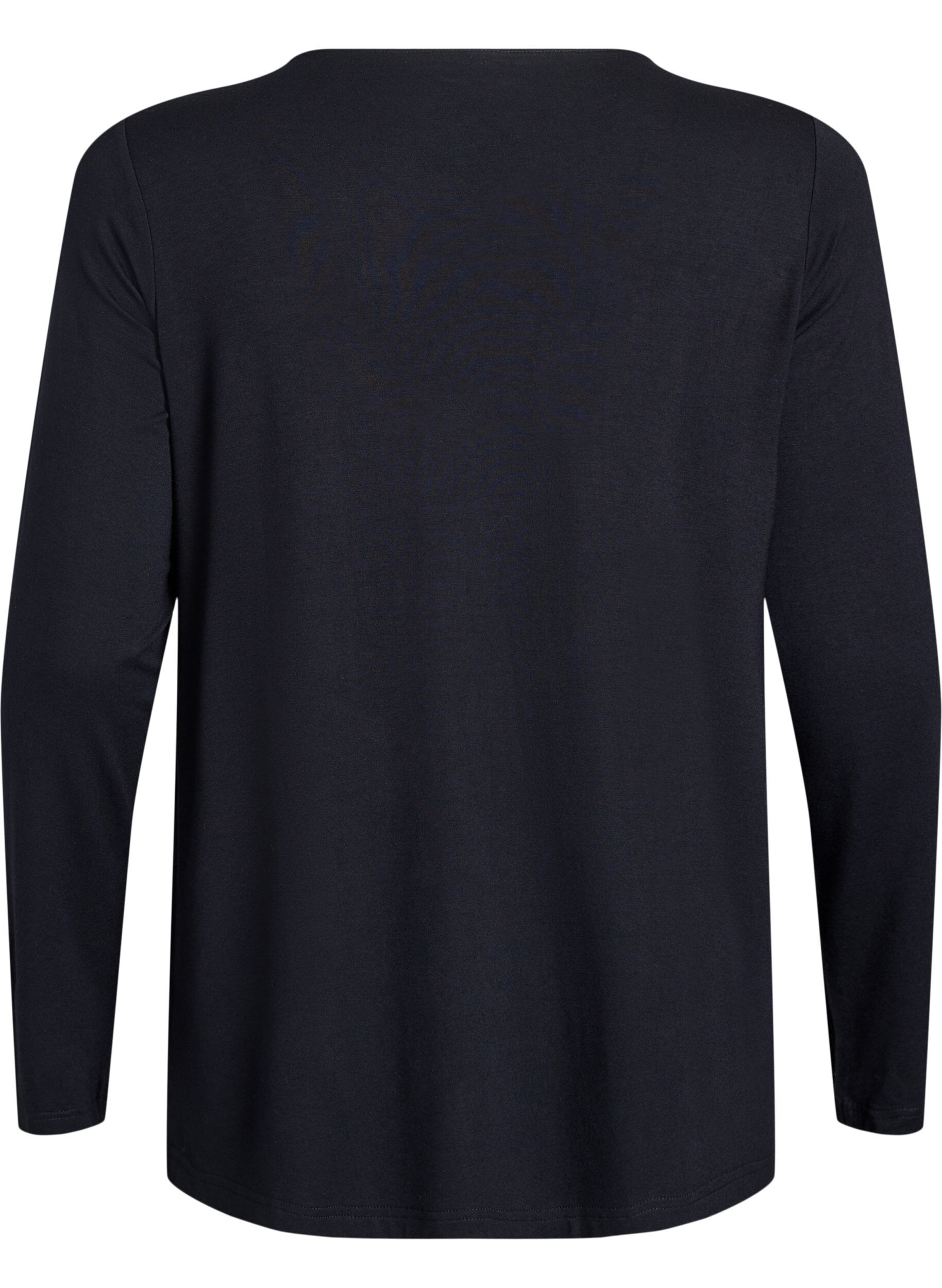 Zizzi Kr&oacute;tkie kimono z wiskozy, Czarne, Packshot image number 1