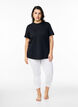 3/4-length wiskozowe legginsy w stylu basic, Biały, Model image number 1