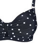 G&oacute;ra od bikini z fiszbinami i wzorem, Czarne, Packshot image number 2