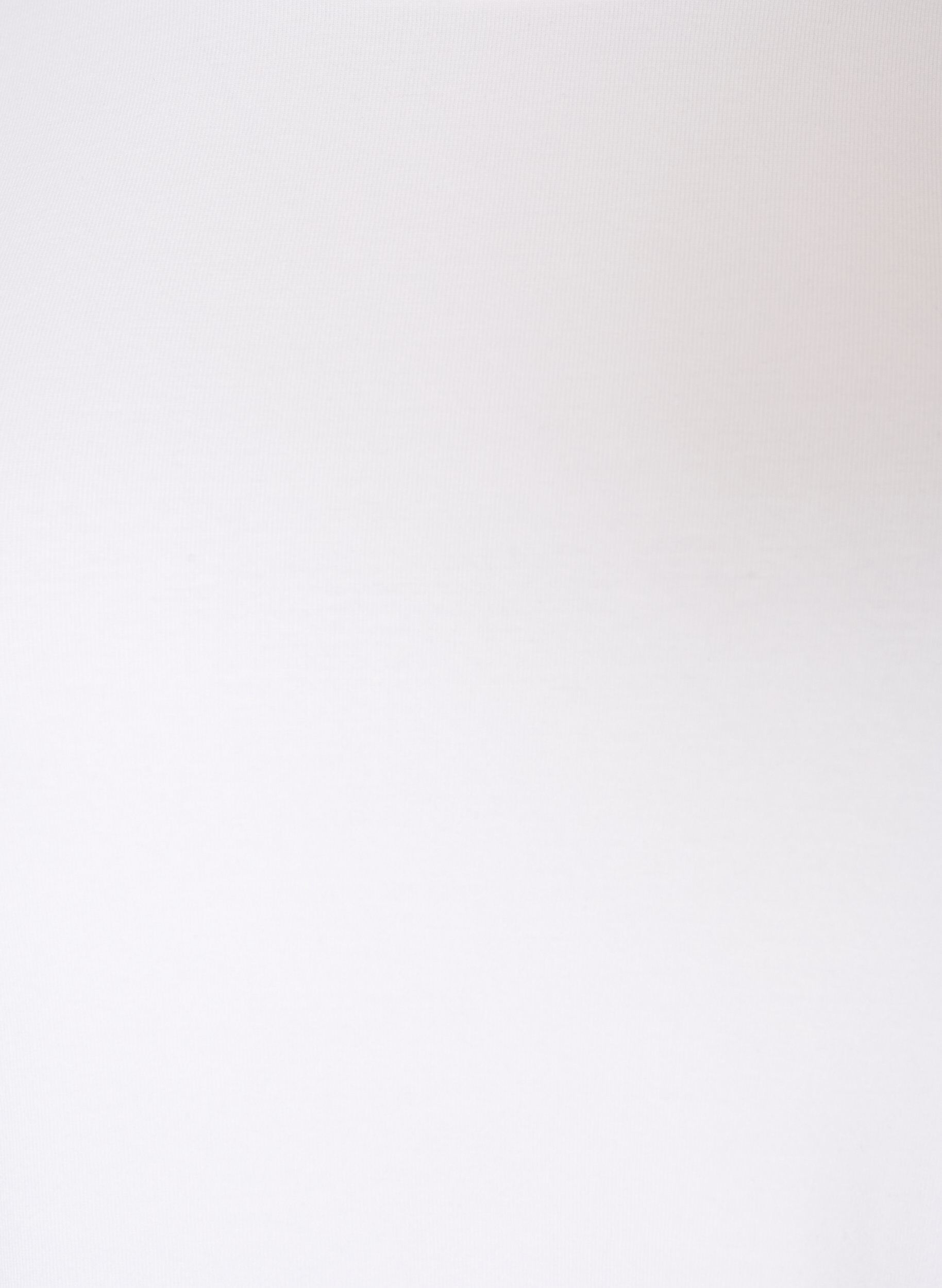 ZizziBasicowy T-shirt z dlugim rekawem i okraglym dekoltem, Biały, Packshot image number 2