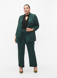 Luzne spodnie z wiskozy z nadrukiem ton w ton, Ponderosa Pine, Model