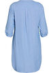 Koszula o przedluzonym kroju z lnu i wiskozy, Niebieskie, Packshot image number 1