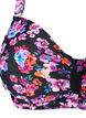 Wzorzysty biustonosz bikini z fiszbinami, Fioletowy, Packshot image number 2