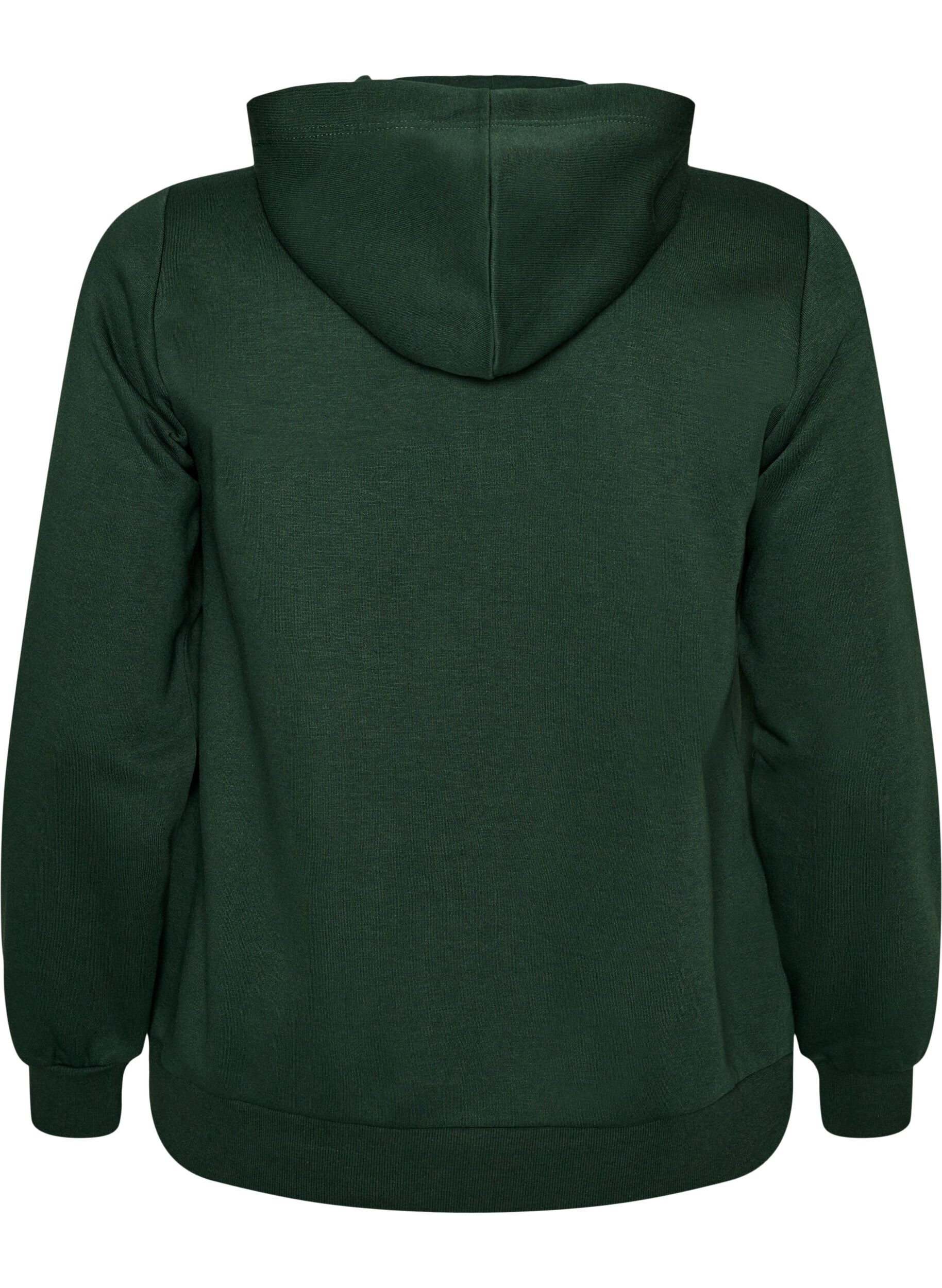 ZizziBluza z kapturem, zamkiem blyskawicznym i kieszeniami, Zielony, Packshot image number 1