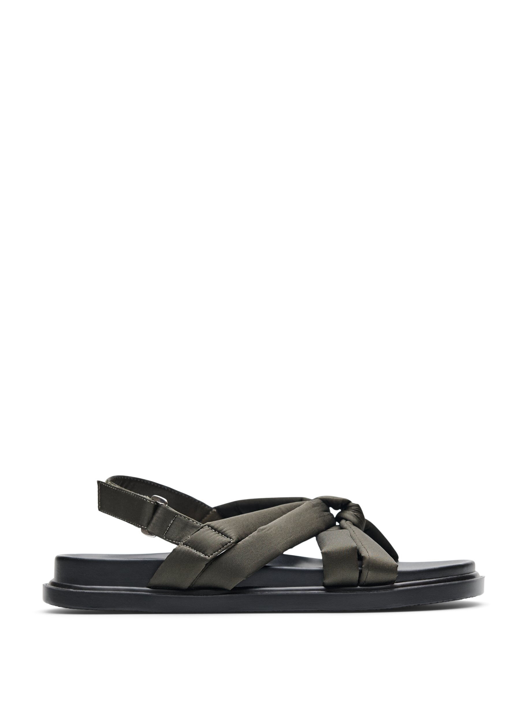 Zizzi Szerokie - Sandal z detalem wiazania, Zielony, Packshot image number 0