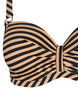 G&oacute;ra od bikini z fiszbinami i wzorem, Brązowy, Packshot image number 2