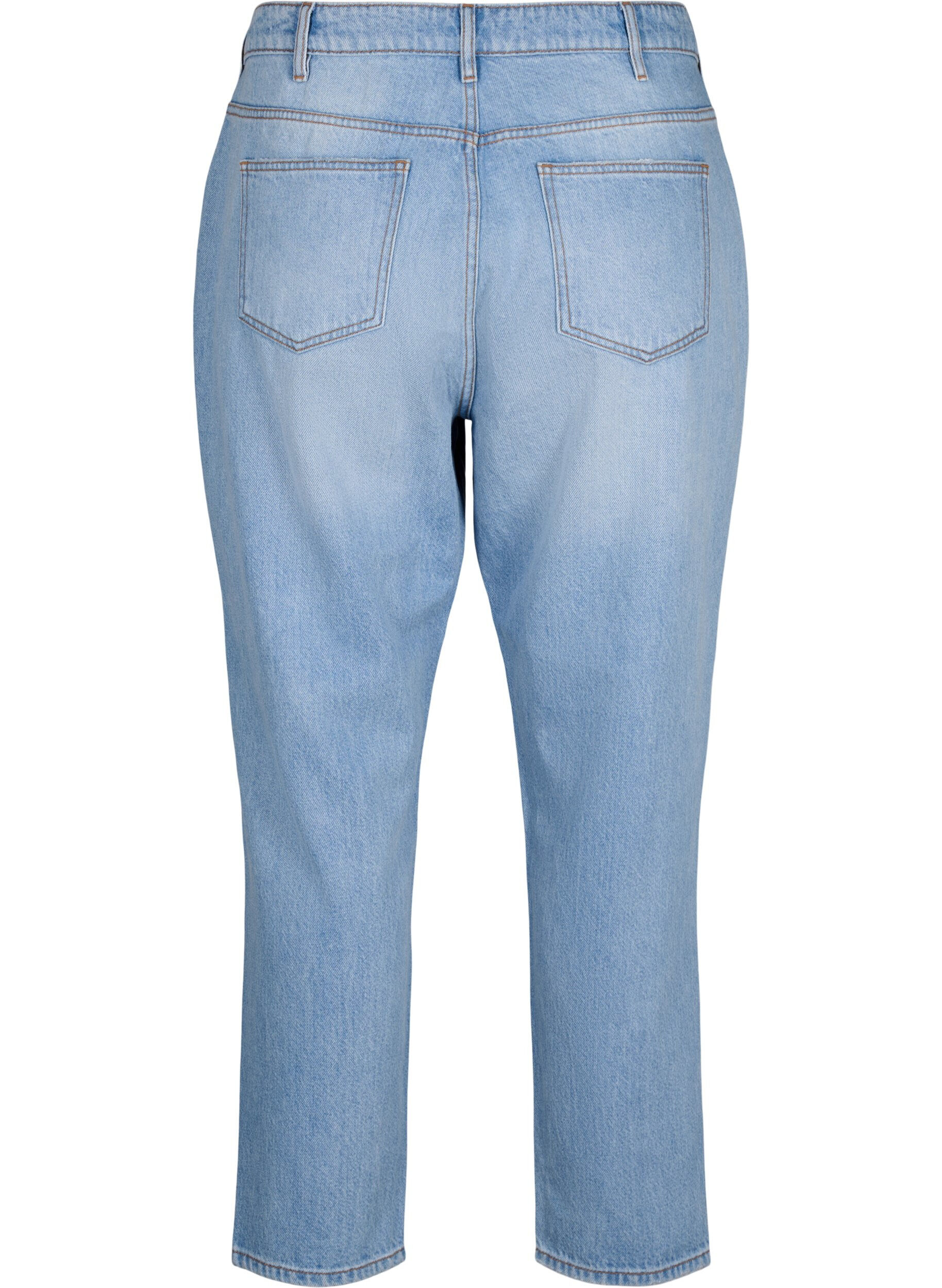 Zizzi Jeansy Mille typu mom fit z przetarciami, Light Blue, Packshot image number 1