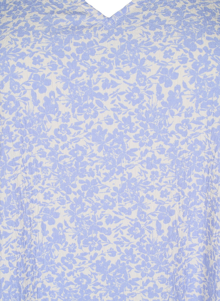 FLASH - Sukienka z kr&oacute;tkim rekawem i dekoltem w serek, Niebieskie, Packshot image number 2