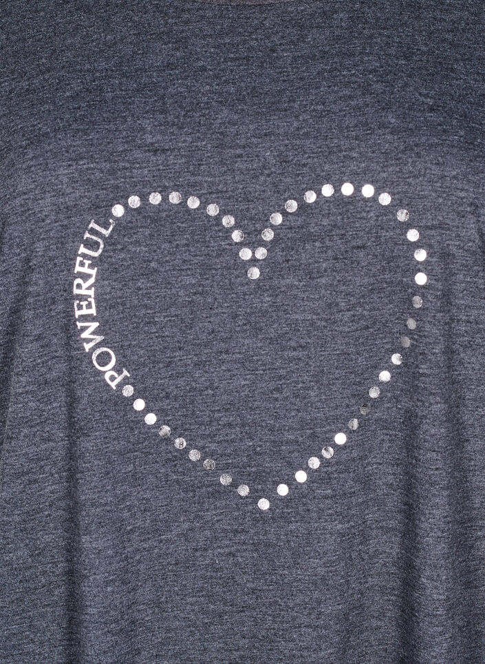 Koszula nocna z krótkim rekawem i nadrukiem tekstowym, , Packshot image number 2