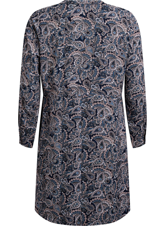 Sukienka do kolan z wiazanym paskiem, Beżowy, Packshot image number 1