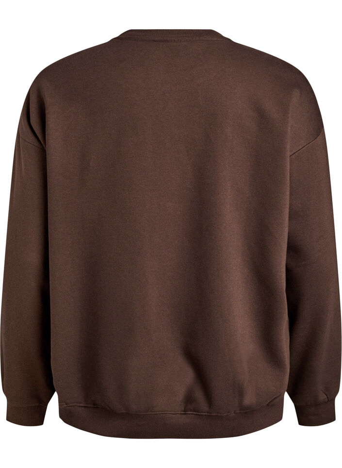 Bluza z motywem, Brązowy, Packshot image number 1