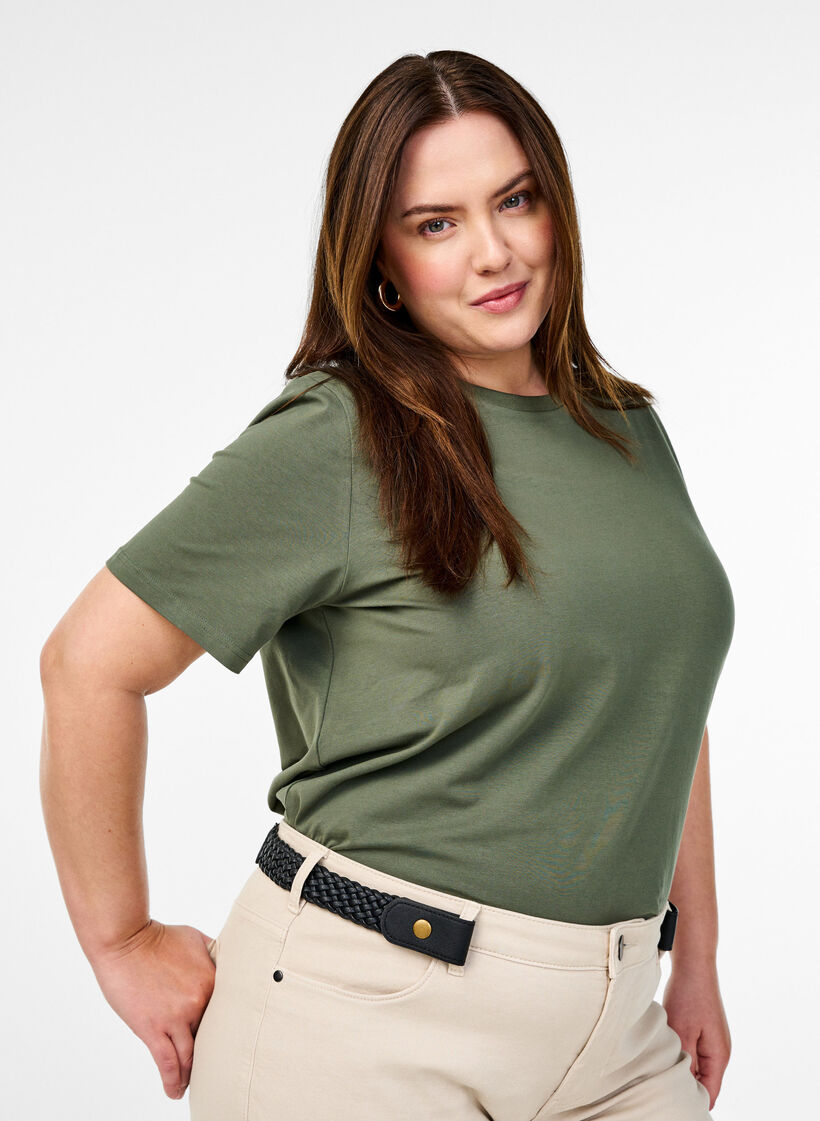 Elastyczny pleciony pasek, Czarne, Model image number 0