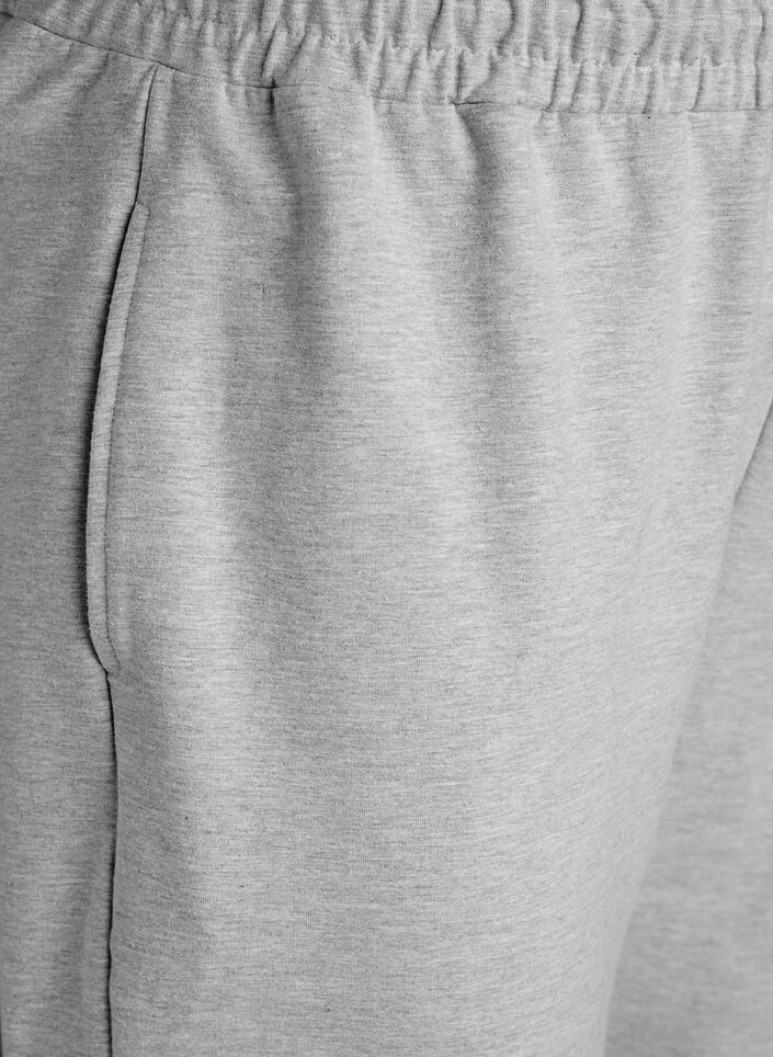 Rozszerzane spodnie dresowe z wysokim stanem, Szary, Packshot image number 2