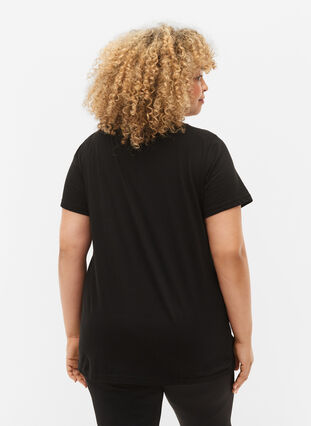 Sportowa koszulka z nadrukiem, Black w. Drop It, Model image number 1