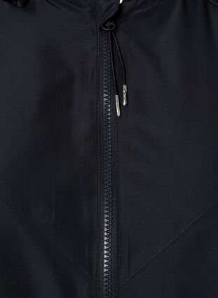 Krótka kurtka z kapturem i regulowanym dolem, Black, Packshot image number 2