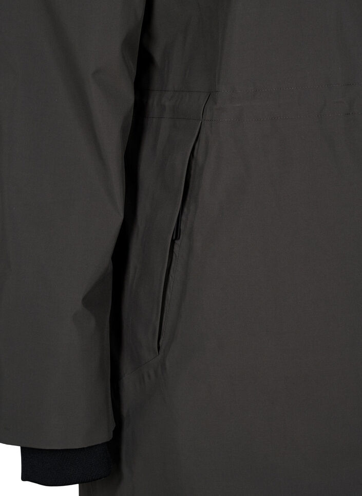 Funkcjonalny zimowy plaszcz typu parka z kapturem, Raven, Packshot image number 3